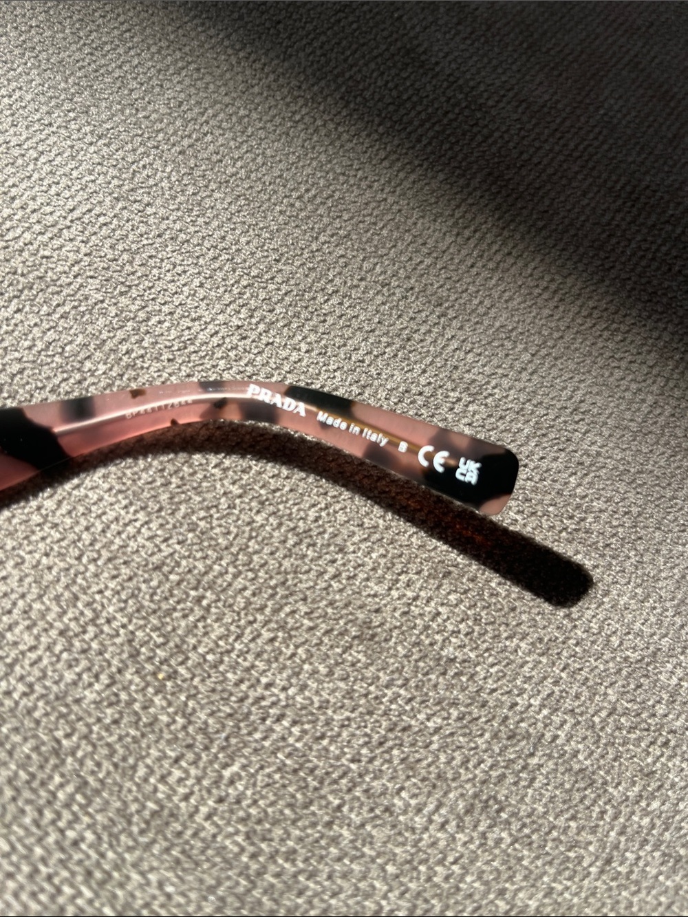 Prada Black Cat-Eye Glasses with Tortoiseshell Temples - Picture 3 of 5